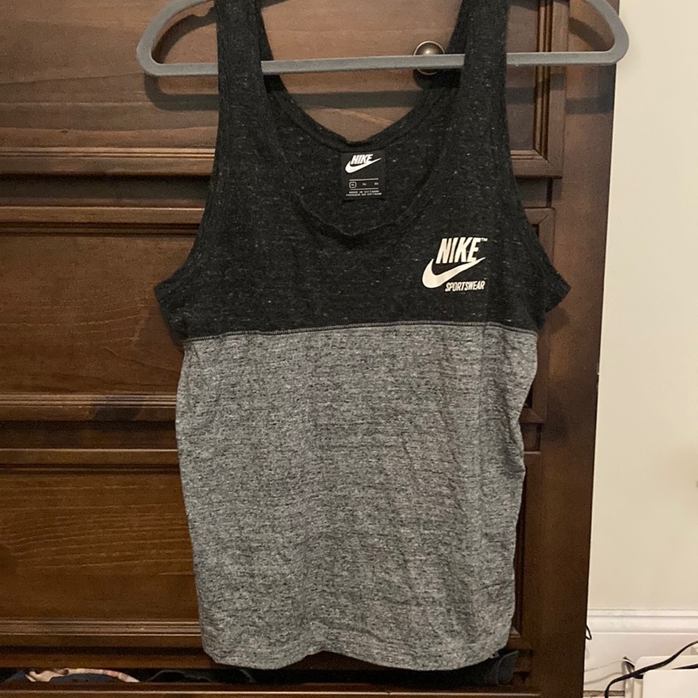 Nike Colorblock Heather Gray Lounge Tank
